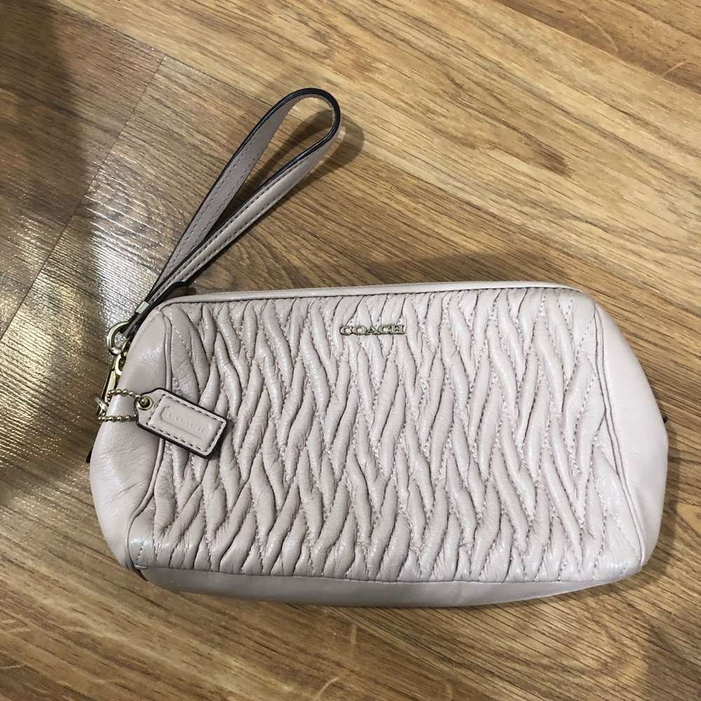 Coach leather wristlet